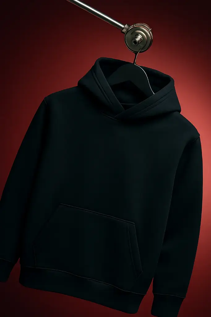 Solid Black Hoodie
