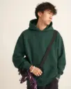 Solid Dark Green Hoodie